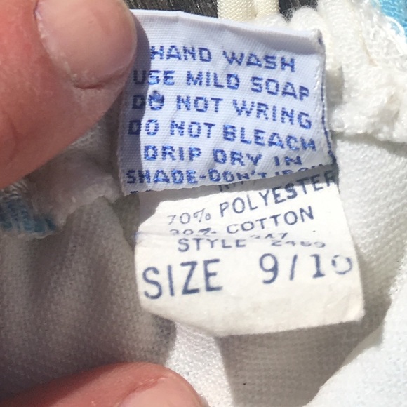 SOLD- True Vintage 1970’s baby blue & white bikini - Picture 6 of 6